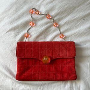 Chanel Vintage Spring 2000 Suede Bubble Flap Bag